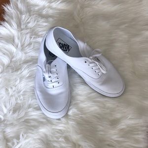 True White Authentic Vans